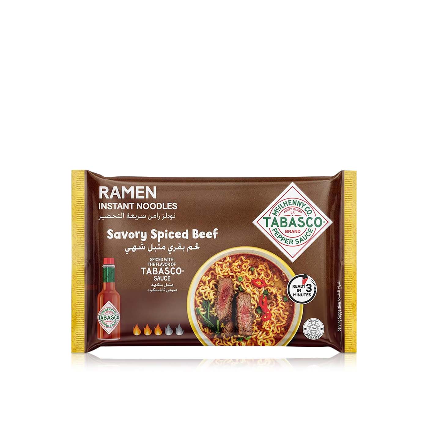 Tabasco Instant Ramen Noodles Savory Spicy Beef 75g