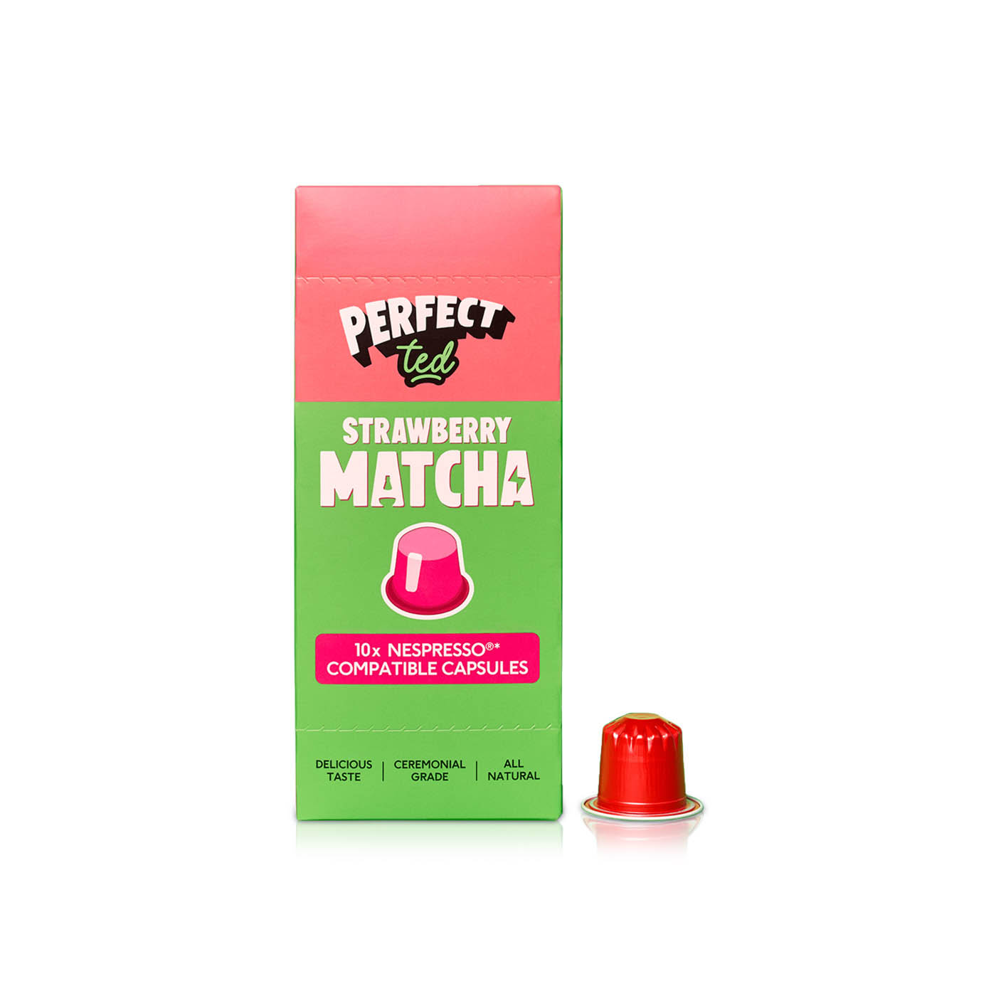 Perfectted Nespreso Strawberry Matcha Capsules x 10 50g