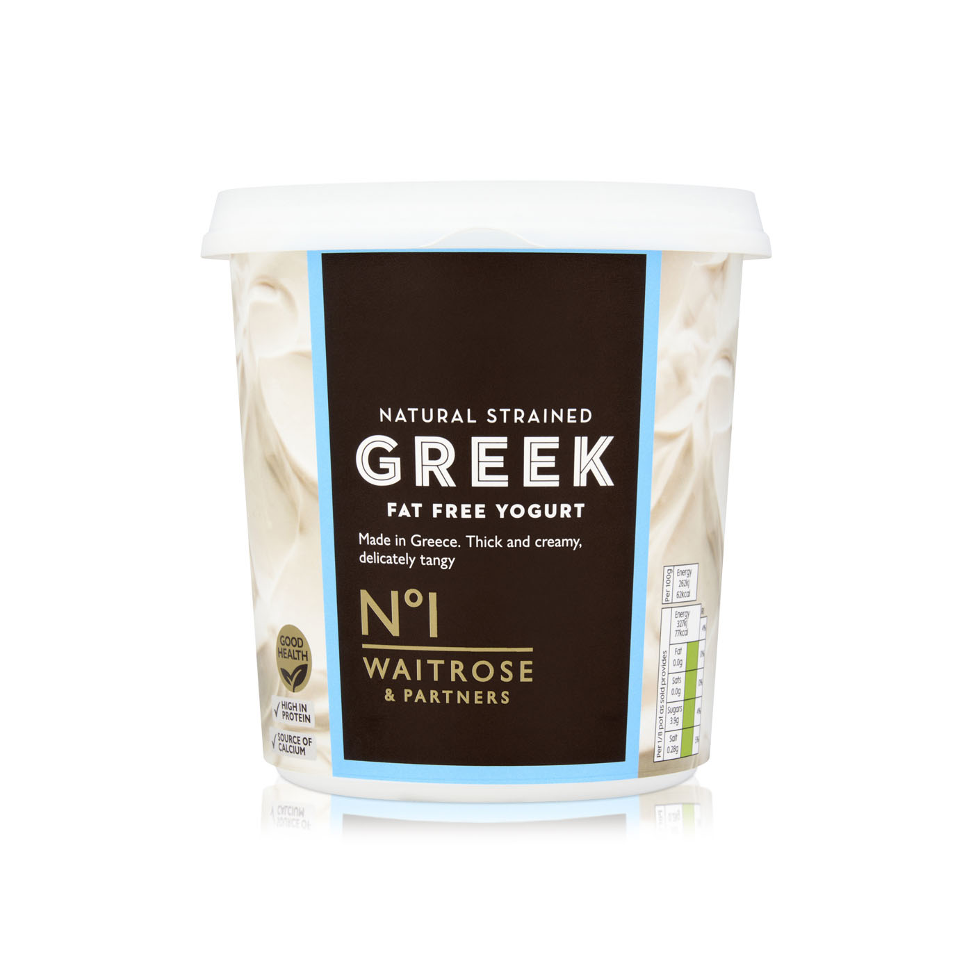 Waitrose No1 Natural Strained Greek Fat-Free Yogurt 1kg