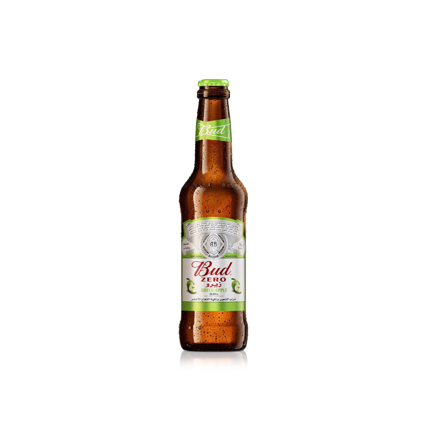 Budweiser Zero Apple Alcohol Free Beer Bottle 330ml