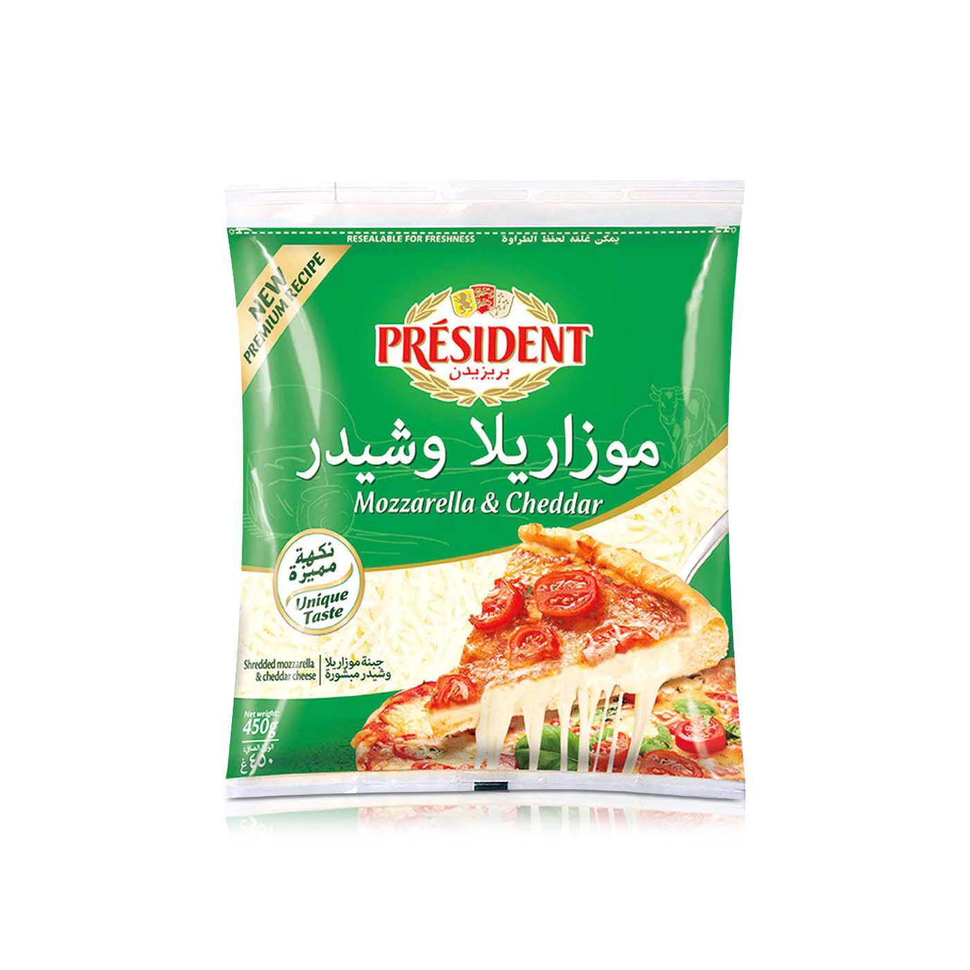 President Shredded Mozzarella & Cheddar Cheese 450g