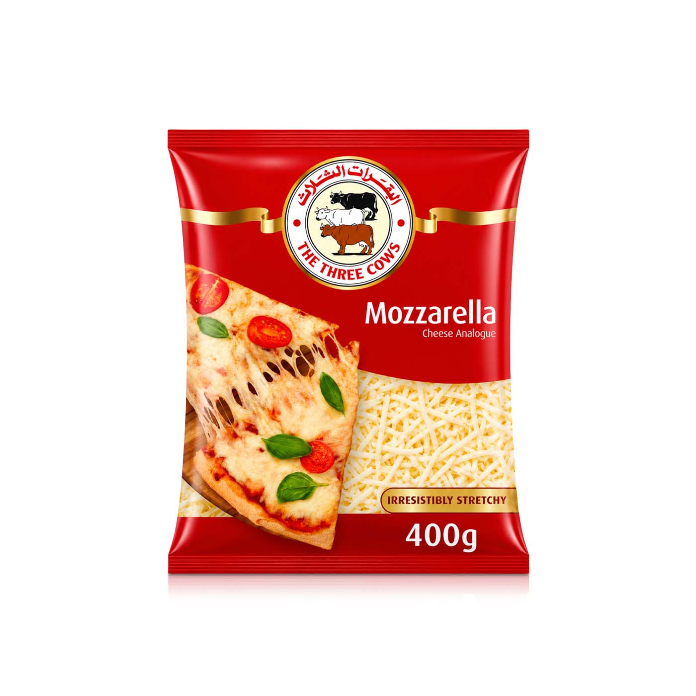 The Three Cows Shredded Mozzarella Cheese 400g