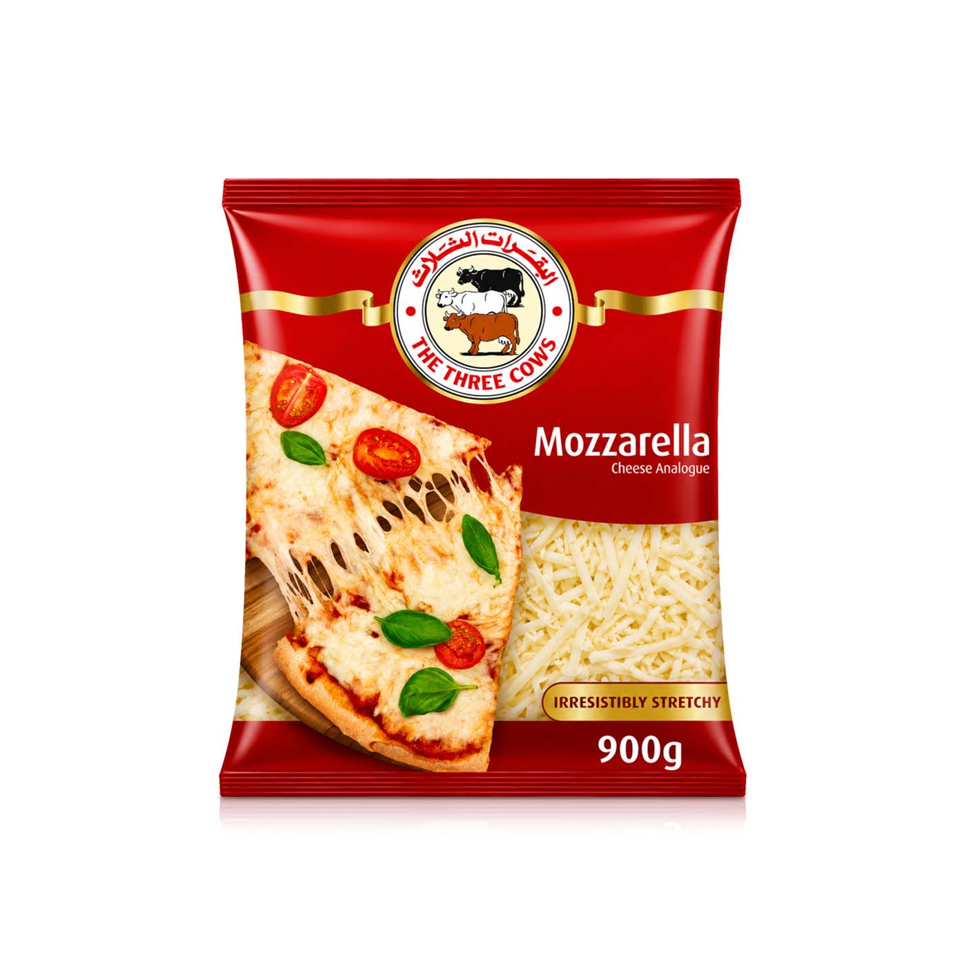 The Three Cows Shredded Mozzarella Cheese 900g