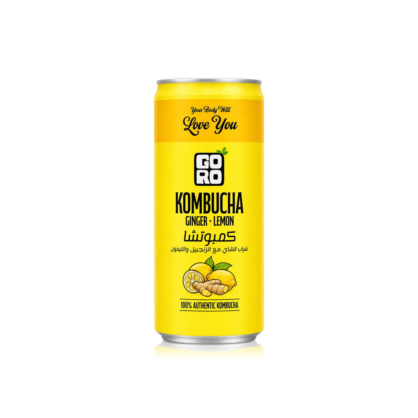 Goro Ginger & Lemon Kombucha Drink 320ml