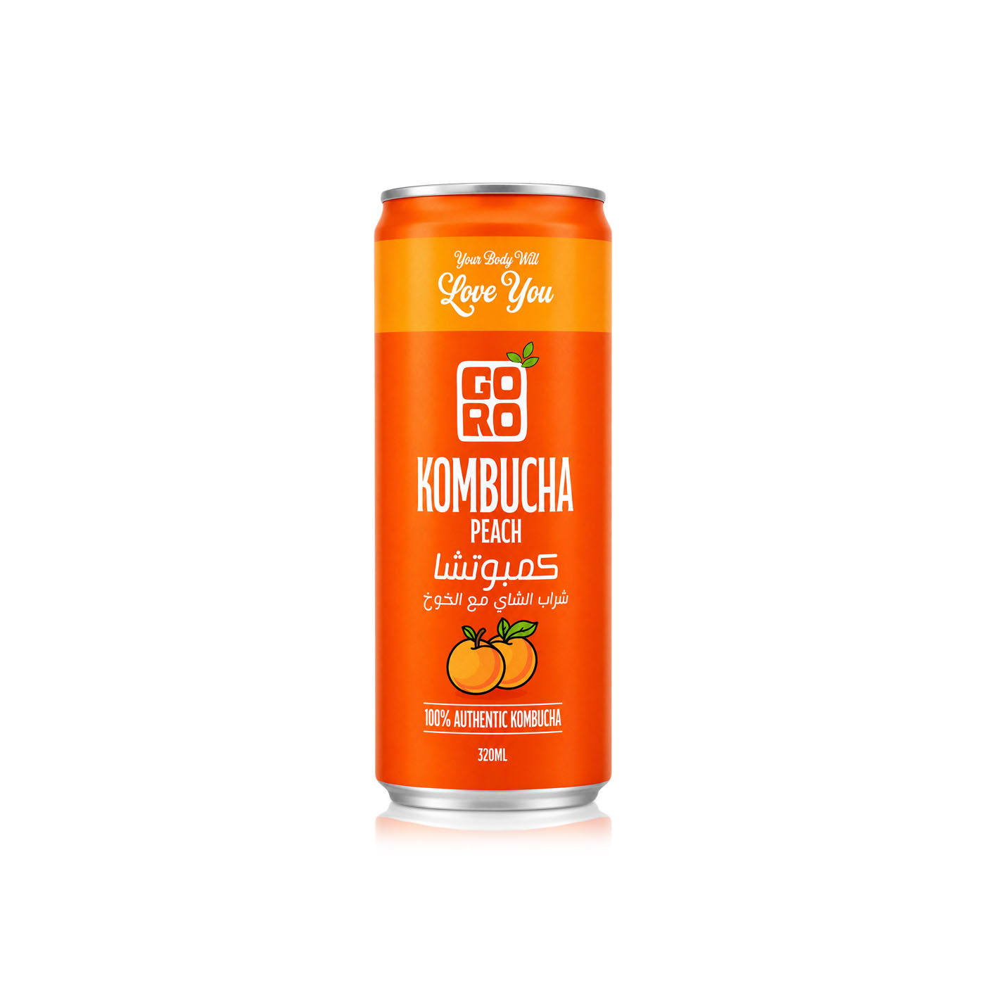 Goro Peach Kombucha Drink 320ml