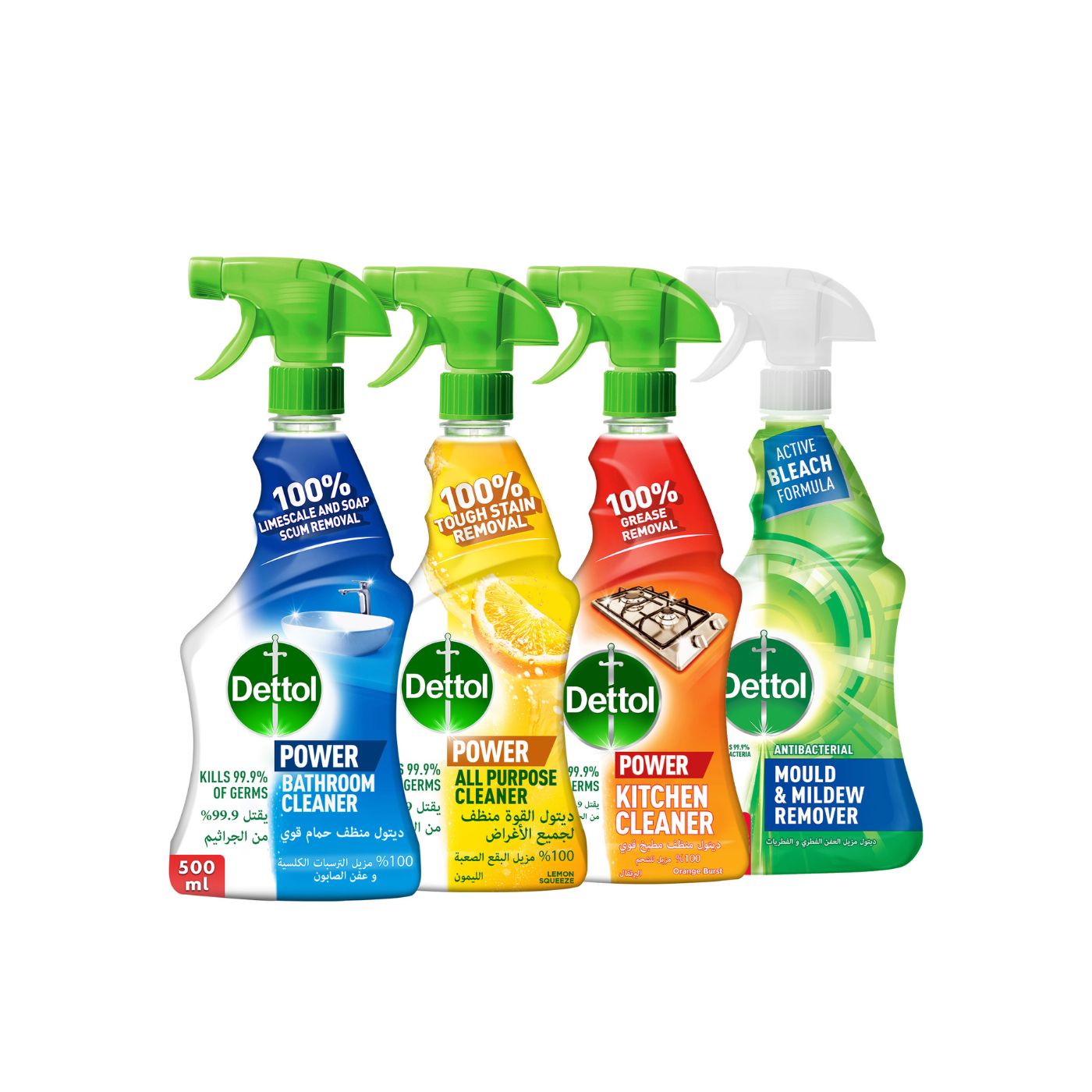 Dettol Power Multi Purpose Cleaners 500ml x4