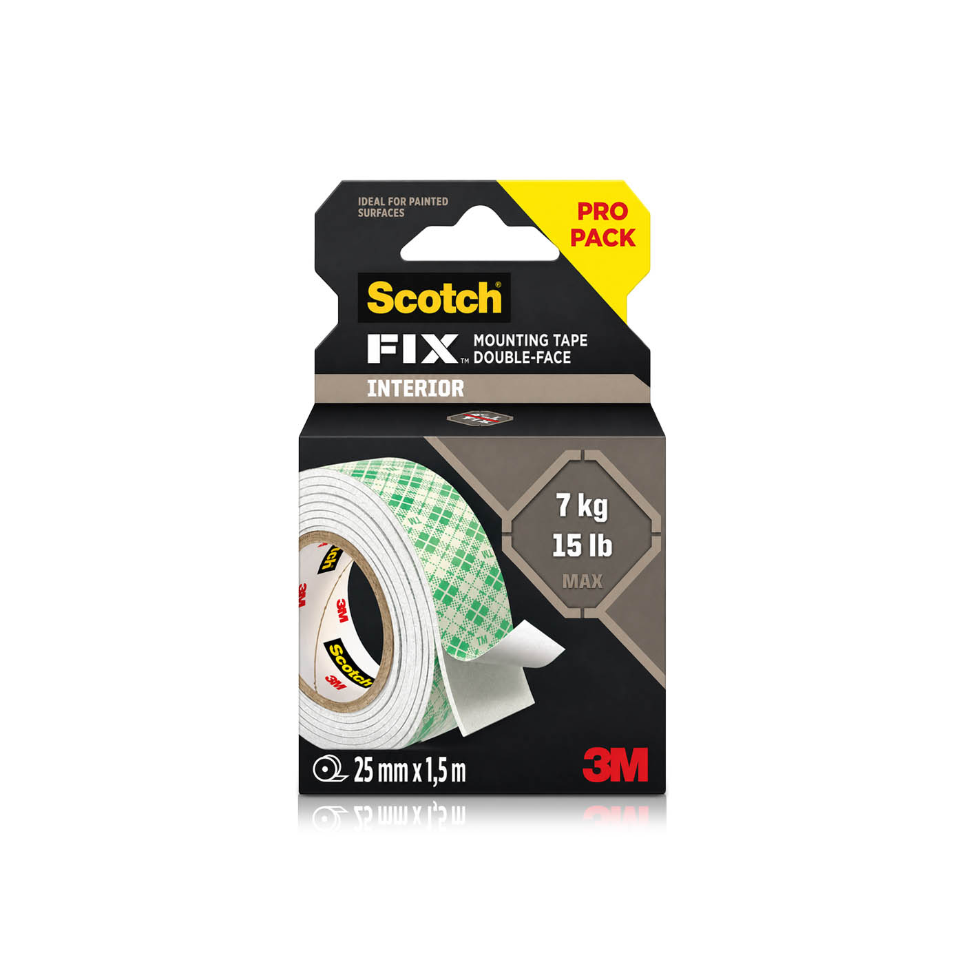 3M Scotch Fix Double Side Mounting Tape 7kg (25mmx1.5m)