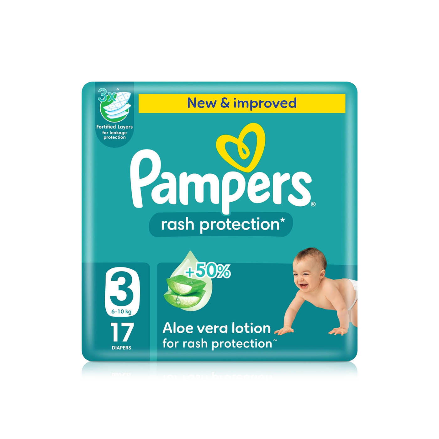 Pampers Rash Protection Size 3 Diapers x 17 (6-10kg)