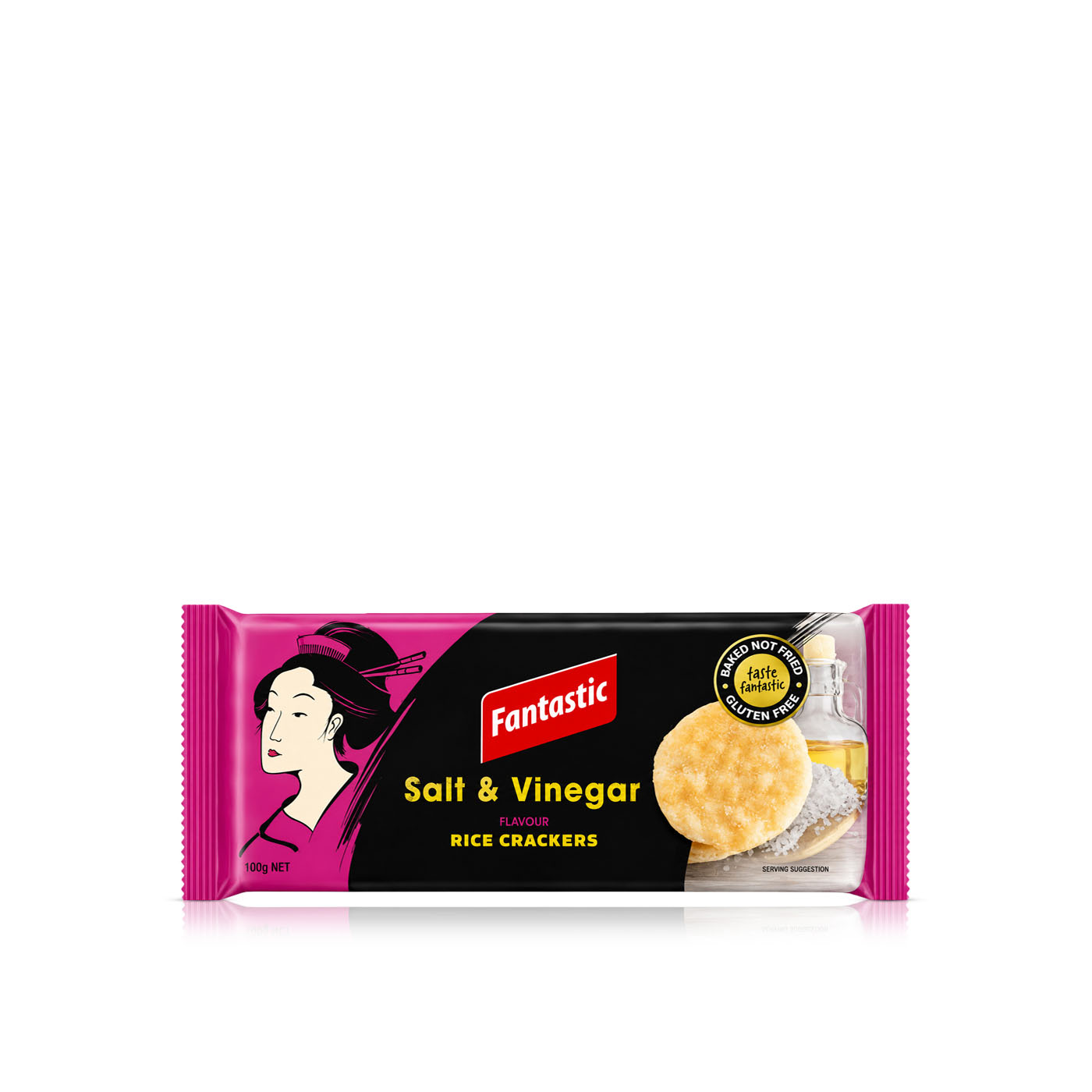 Fantastic Salt & Vinegar Rice Crackers 100g