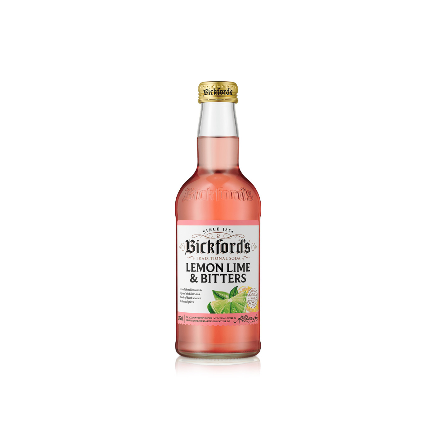 Bickfords Lemon Lime & Bitters Soda 275ml