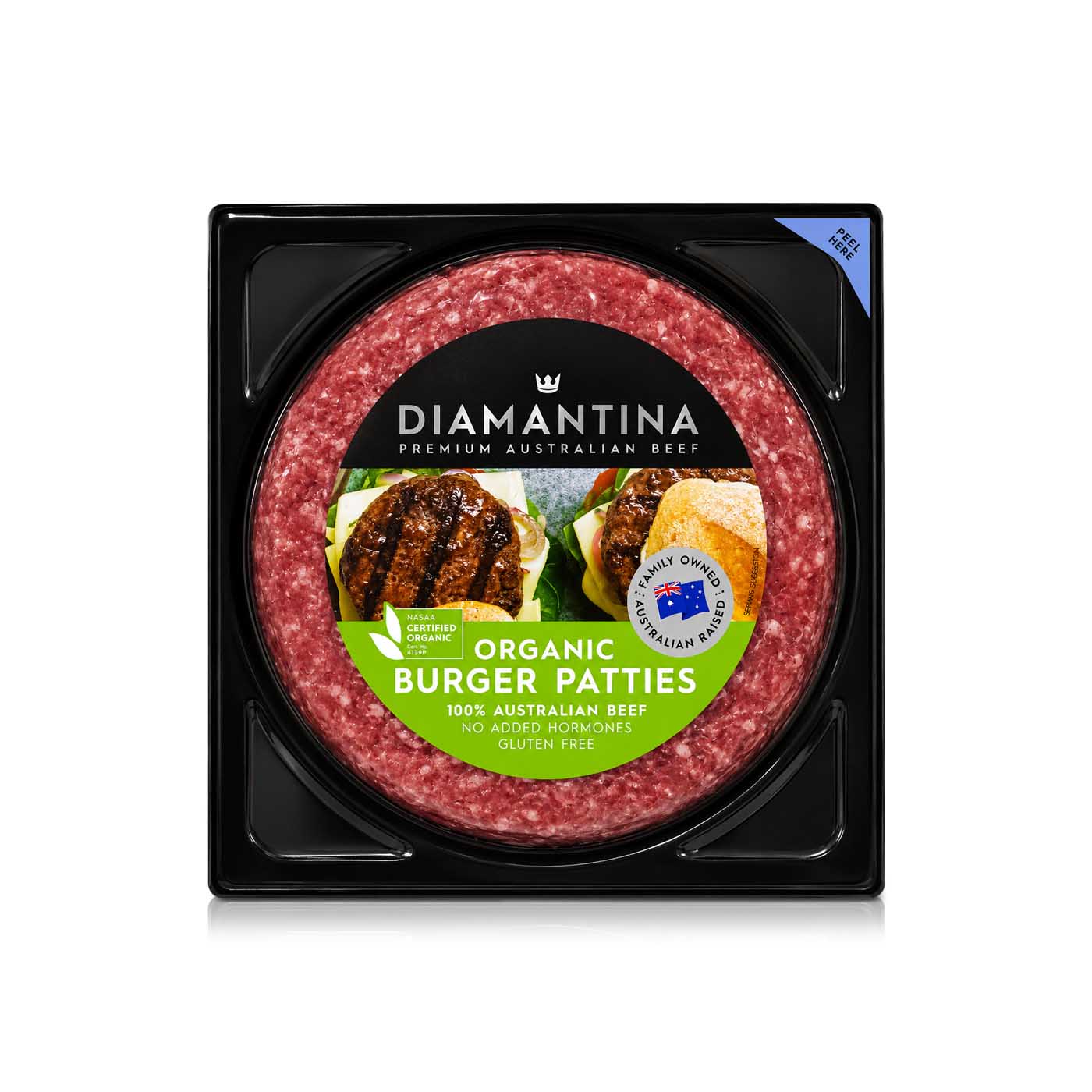 Diamantina Organic Beef Burger Patties 150g