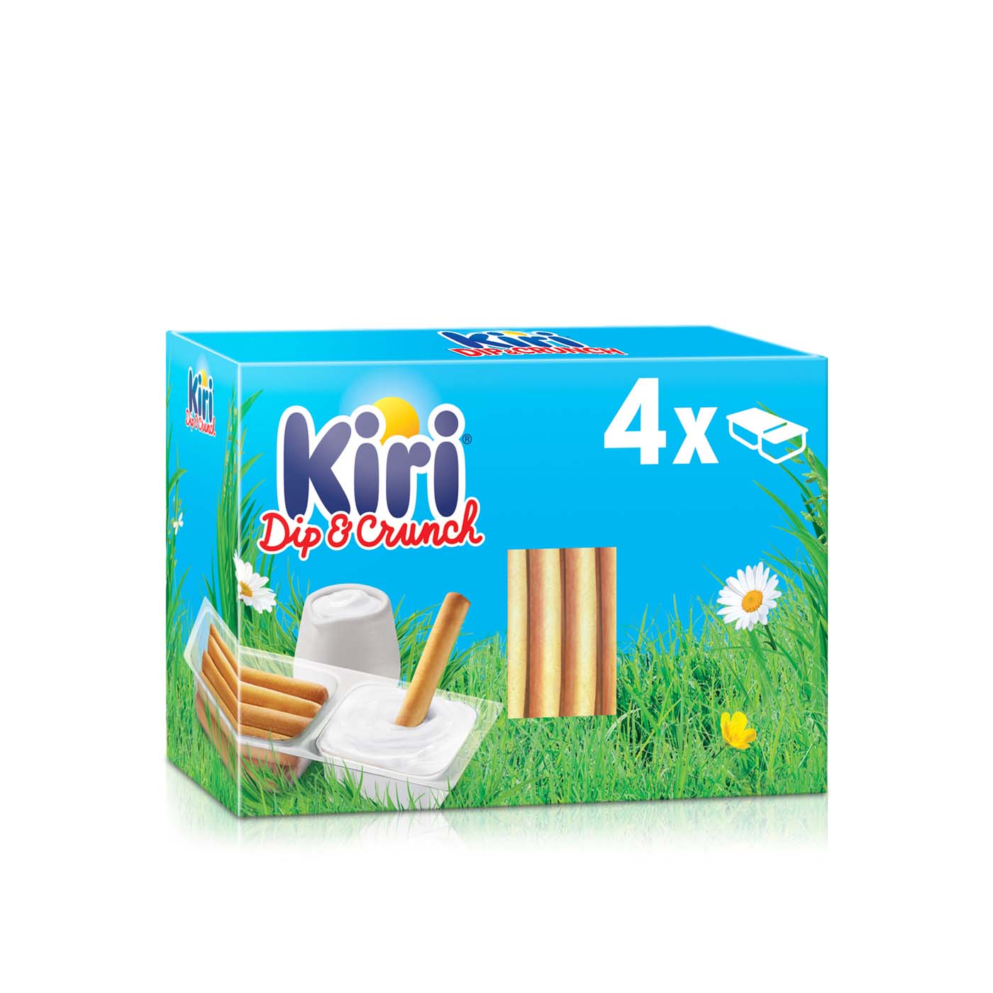 Kiri Dip & Crunch Cream Cheese and Breadstick Snack x 4 140g