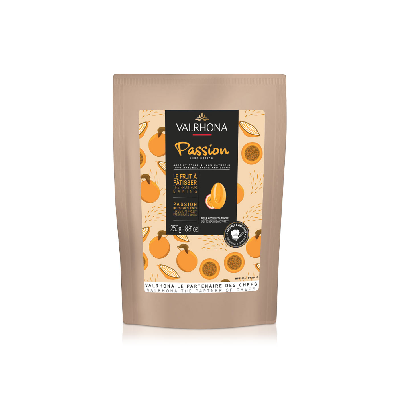Valrhona Passion Fruit Baking Chocolate 250g