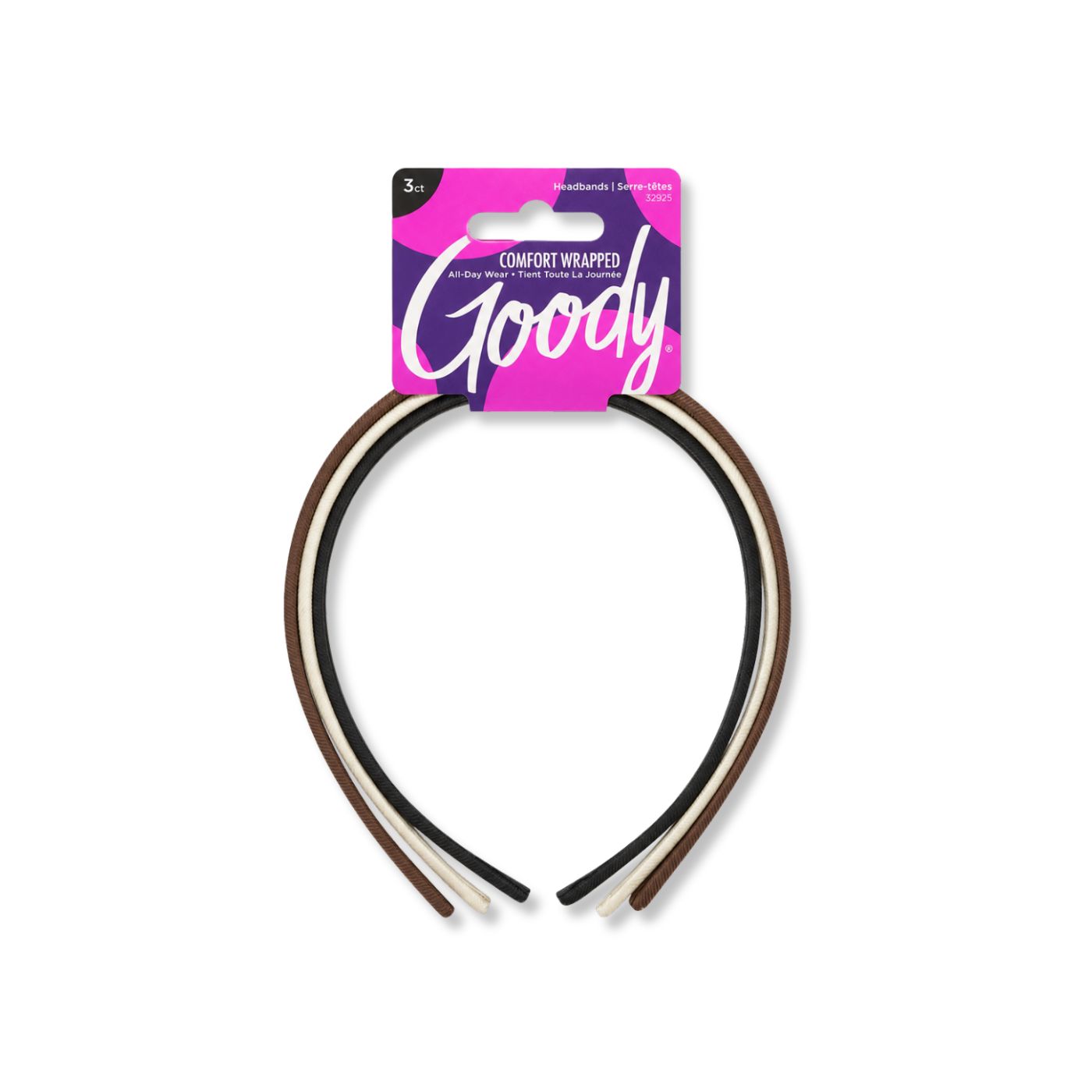 Goody Fabric Covered Headbands 3pcs
