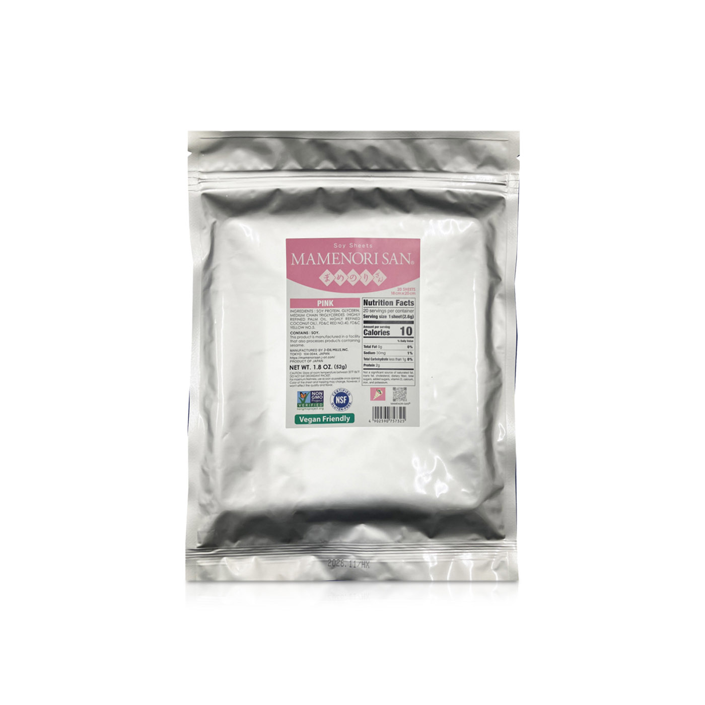 Mamenori San Pink Dried Soy Sheets 52g