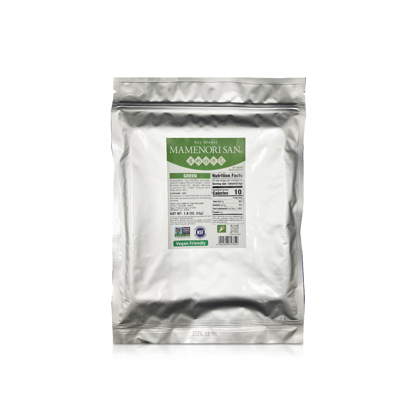 Mamenori San Green Dried Soy Sheets 52g
