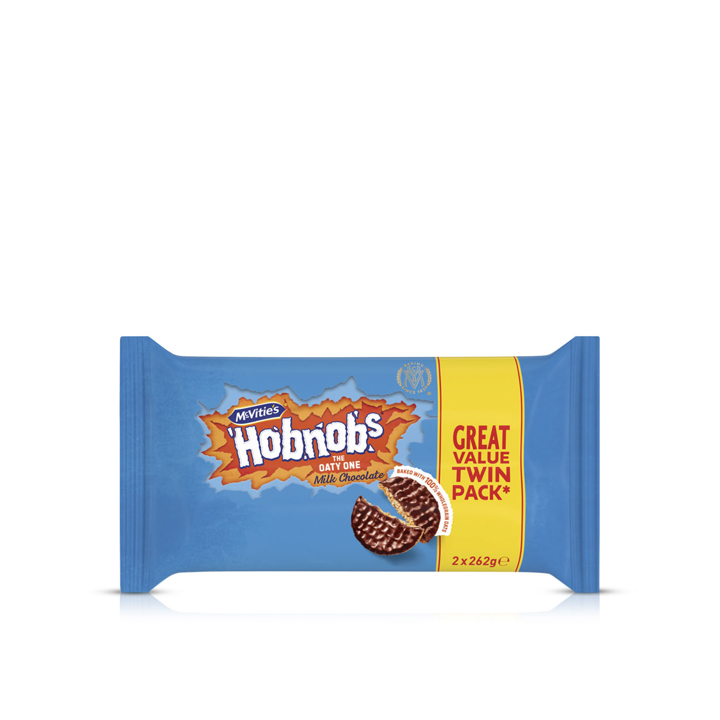 Mcvities Hobnobs Milk Chocolate Biscuits Twin Pack 262g