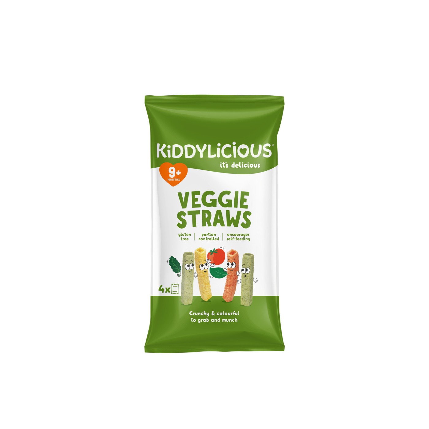 Kiddylicious Veggie Straws 9+ Months 12g x 4