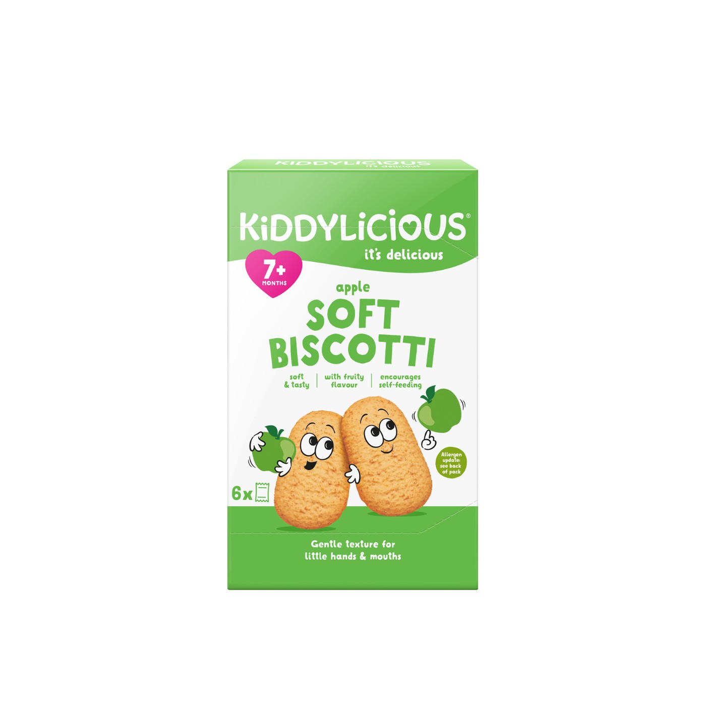 Kiddylicious Apple Biscotti Yummy 7+ Months 20g x 6