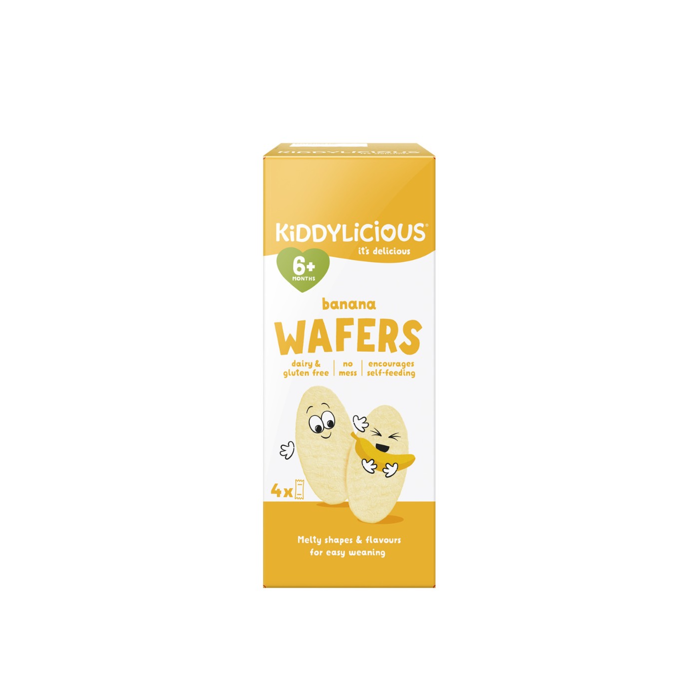 Kiddylicious Banana Wafers 6+ Months 4g x 4