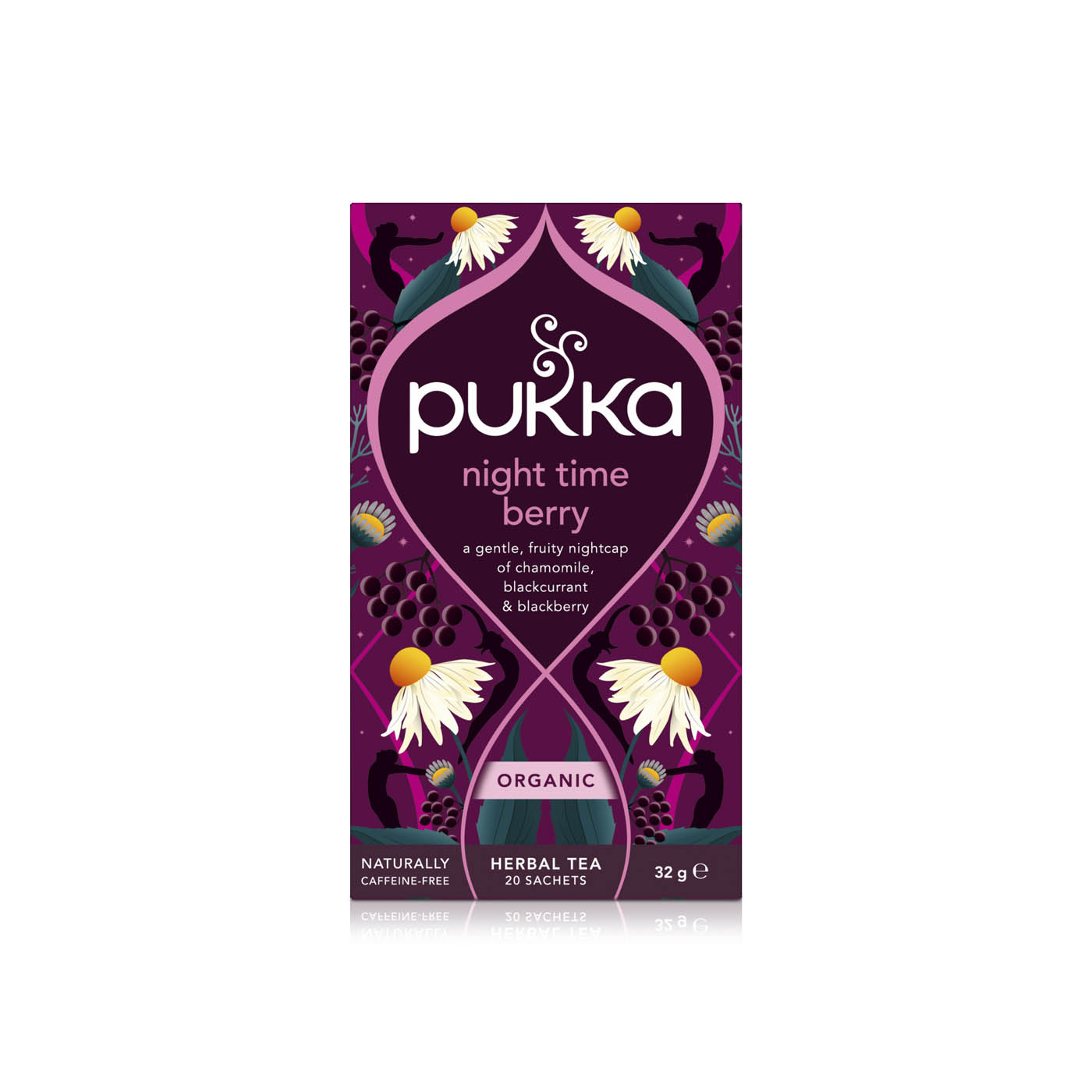 Pukka Organic Night Time Tea Sachets with Chamomile, Blackberry & Blackcurrant x 20 32g