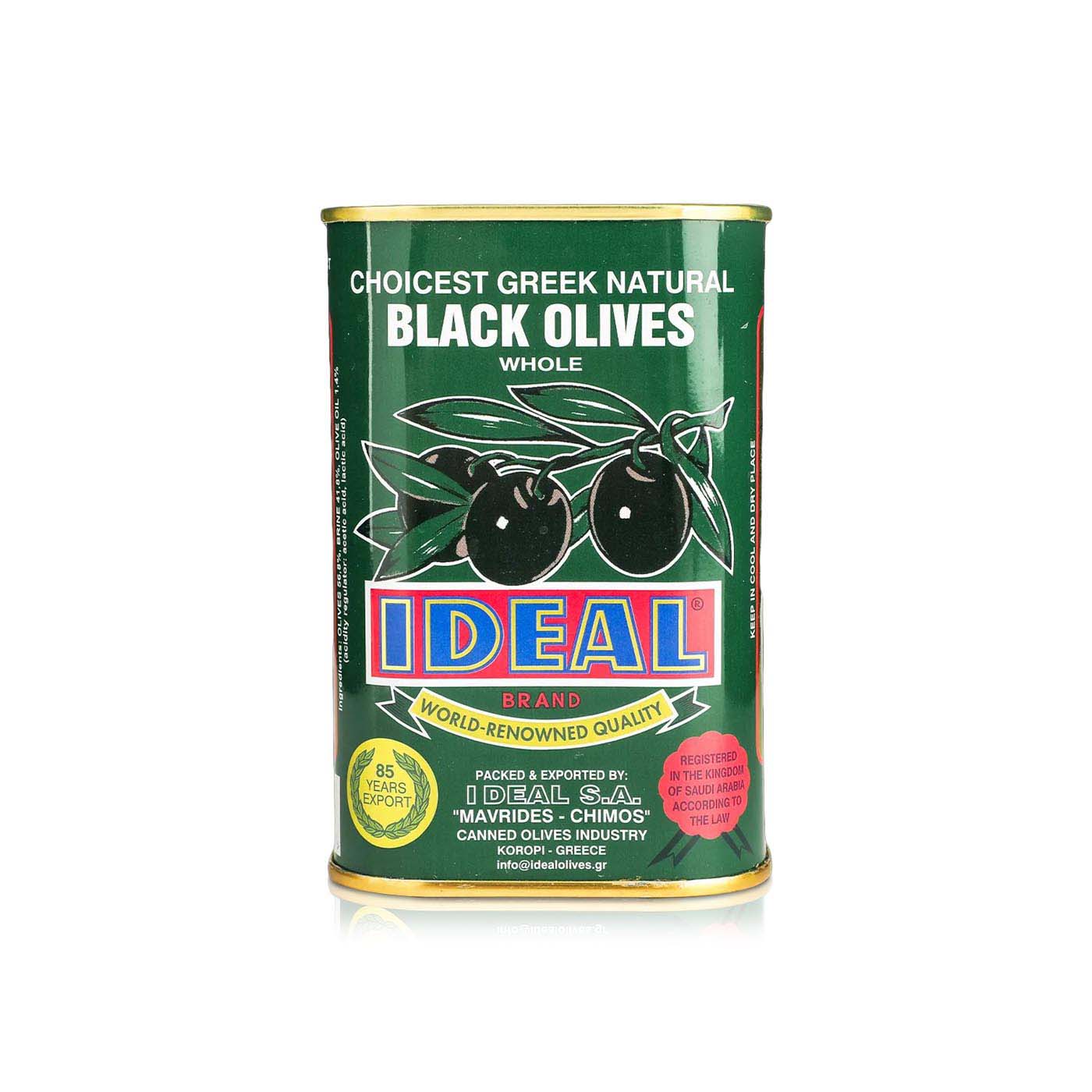 Ideal Whole Black Olives 260g