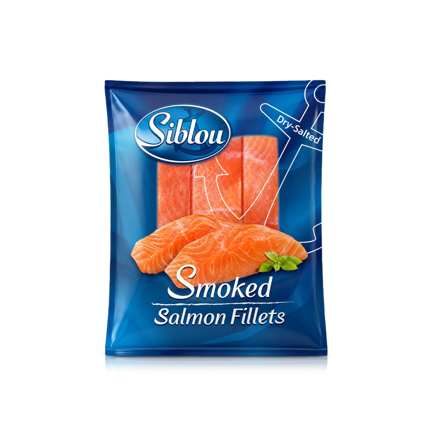 Siblou Frozen Smoked Salmon Fillets 450g