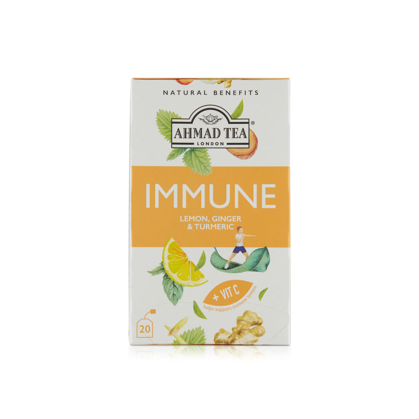 Ahmad Tea Immune Lemon, Ginger & Turmeric Tea x 20