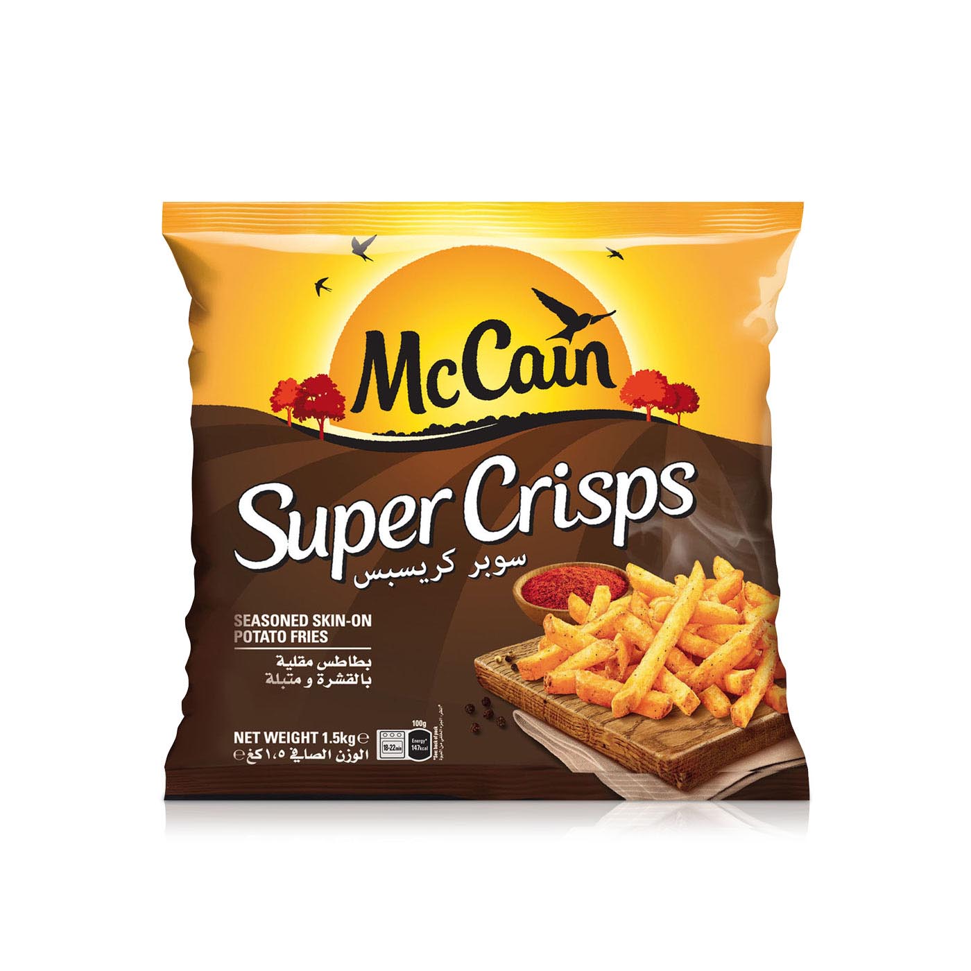 McCain Frozen Super Crisps Seasoned Fries 1.5kg