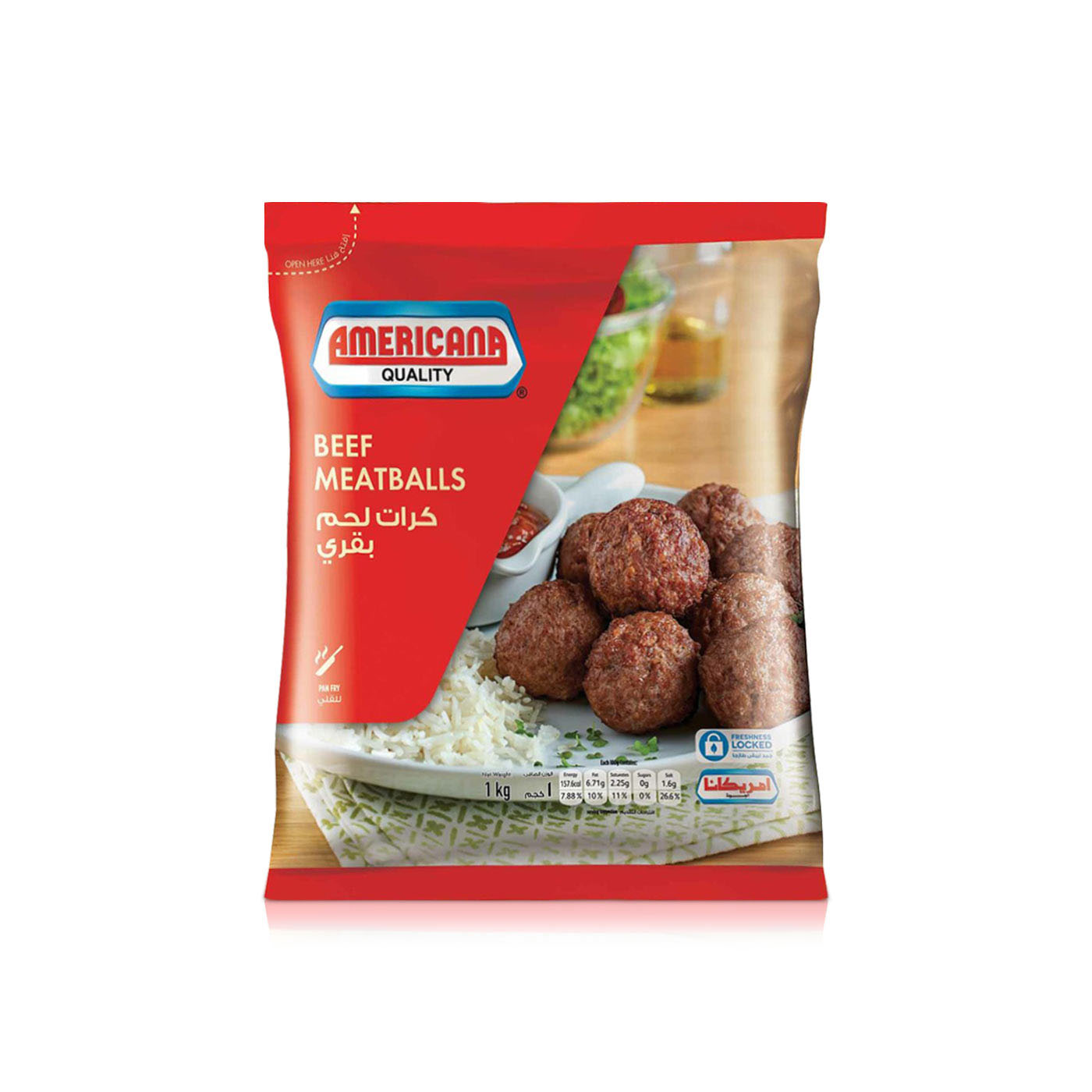 Americana Frozen Beef Meatballs 1kg