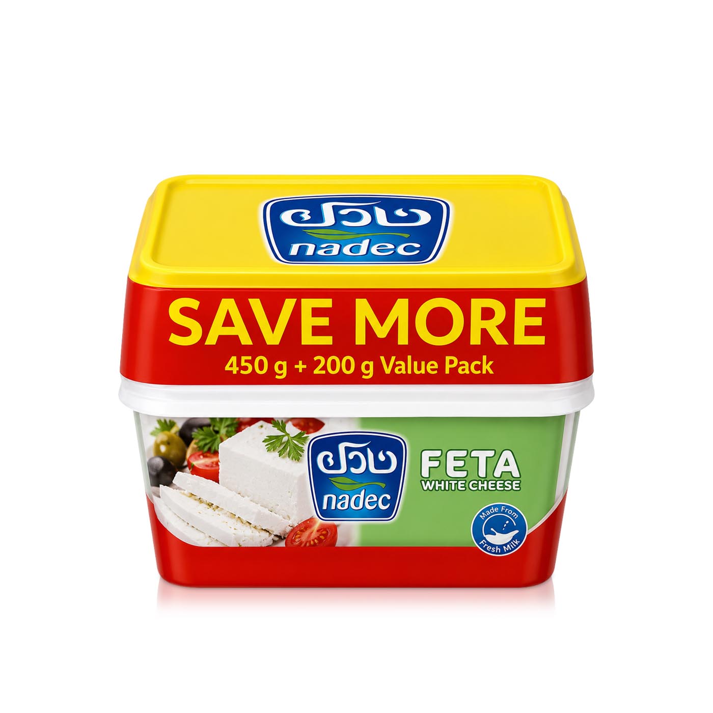 Nadec Full Fat Feta Cheese 450g + 200g