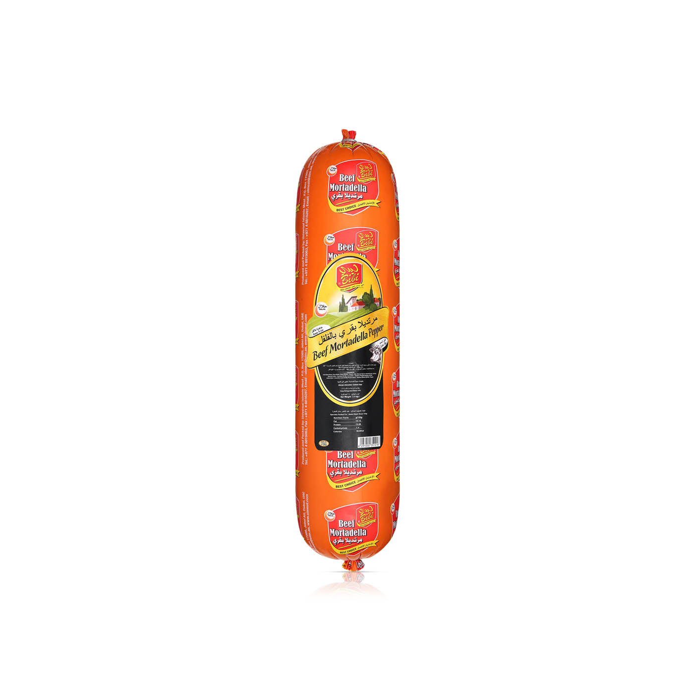 Bibi Beef Mortadella Roll with Pepper 500g