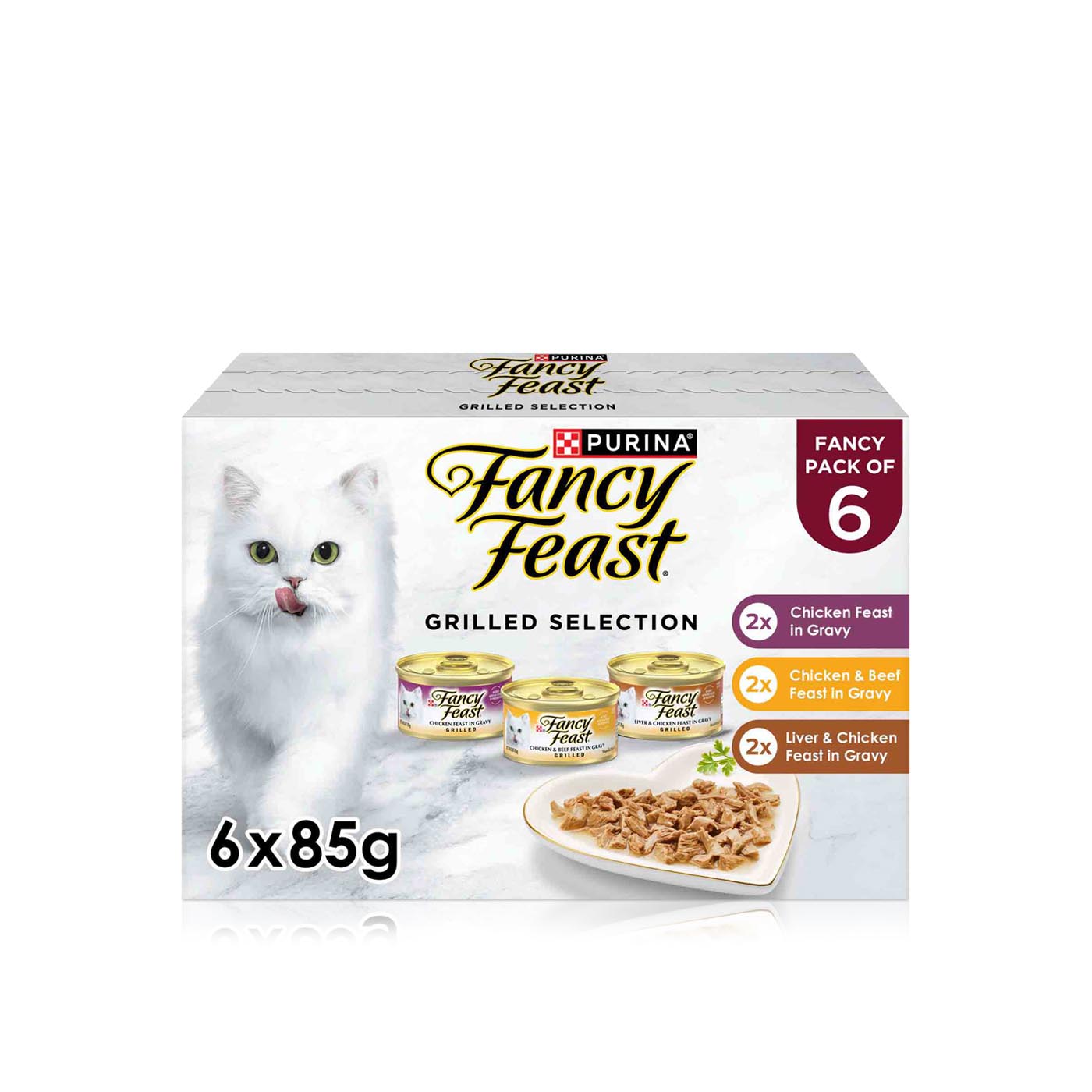 Fancy Feast Mixed Grilled Chicken Cat Food 6 x 85g