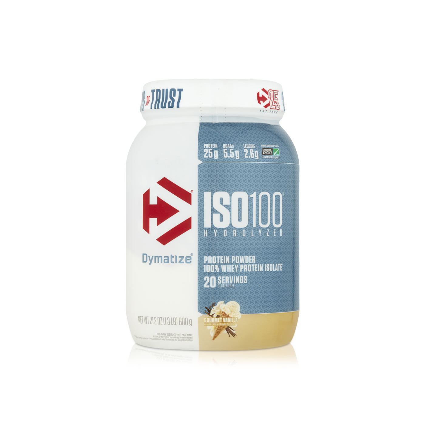 Dymatize ISO100 Gourmet Vanilla Whey Protein Powder 610g