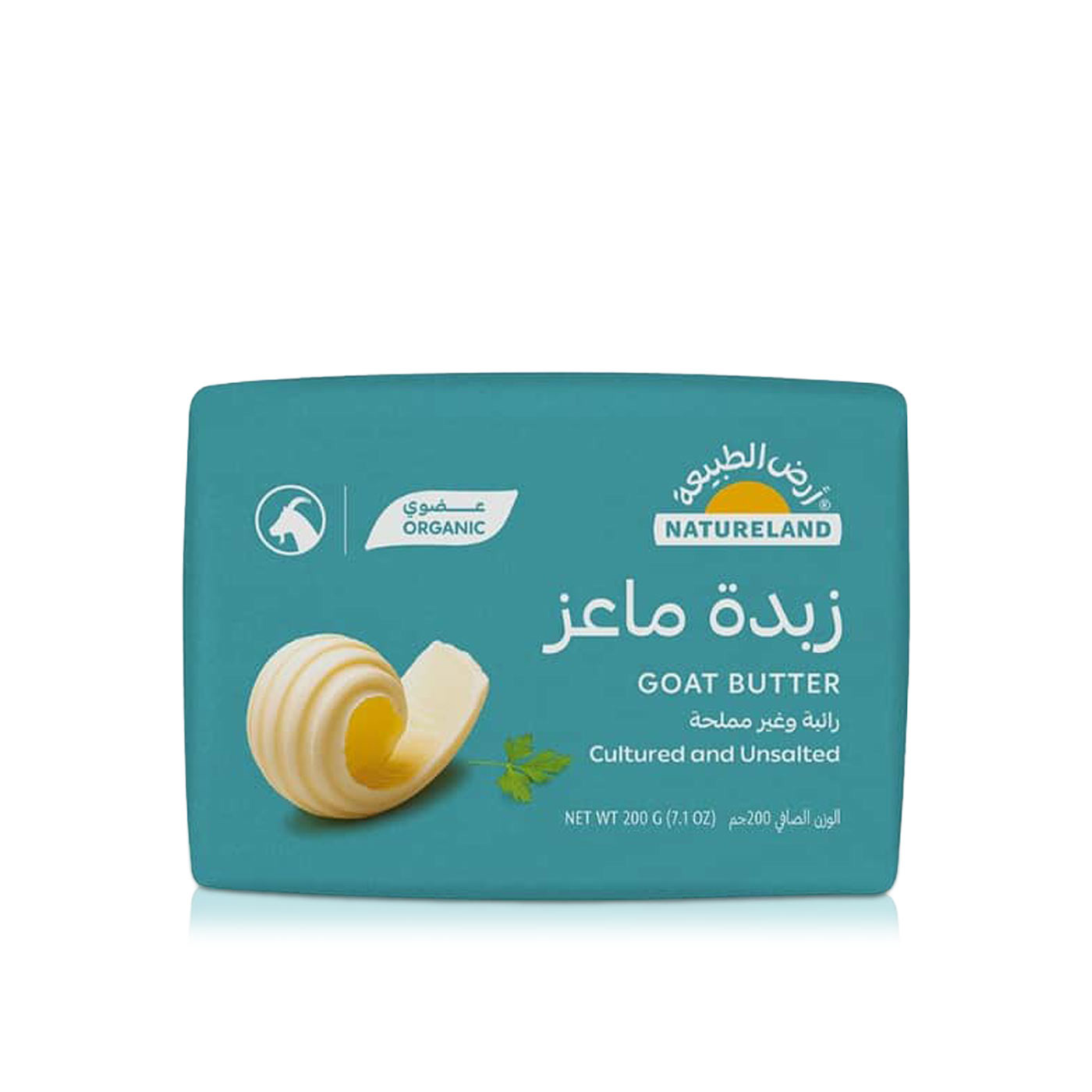Natureland Organic Unsalted Cultured Goat Butter 200g