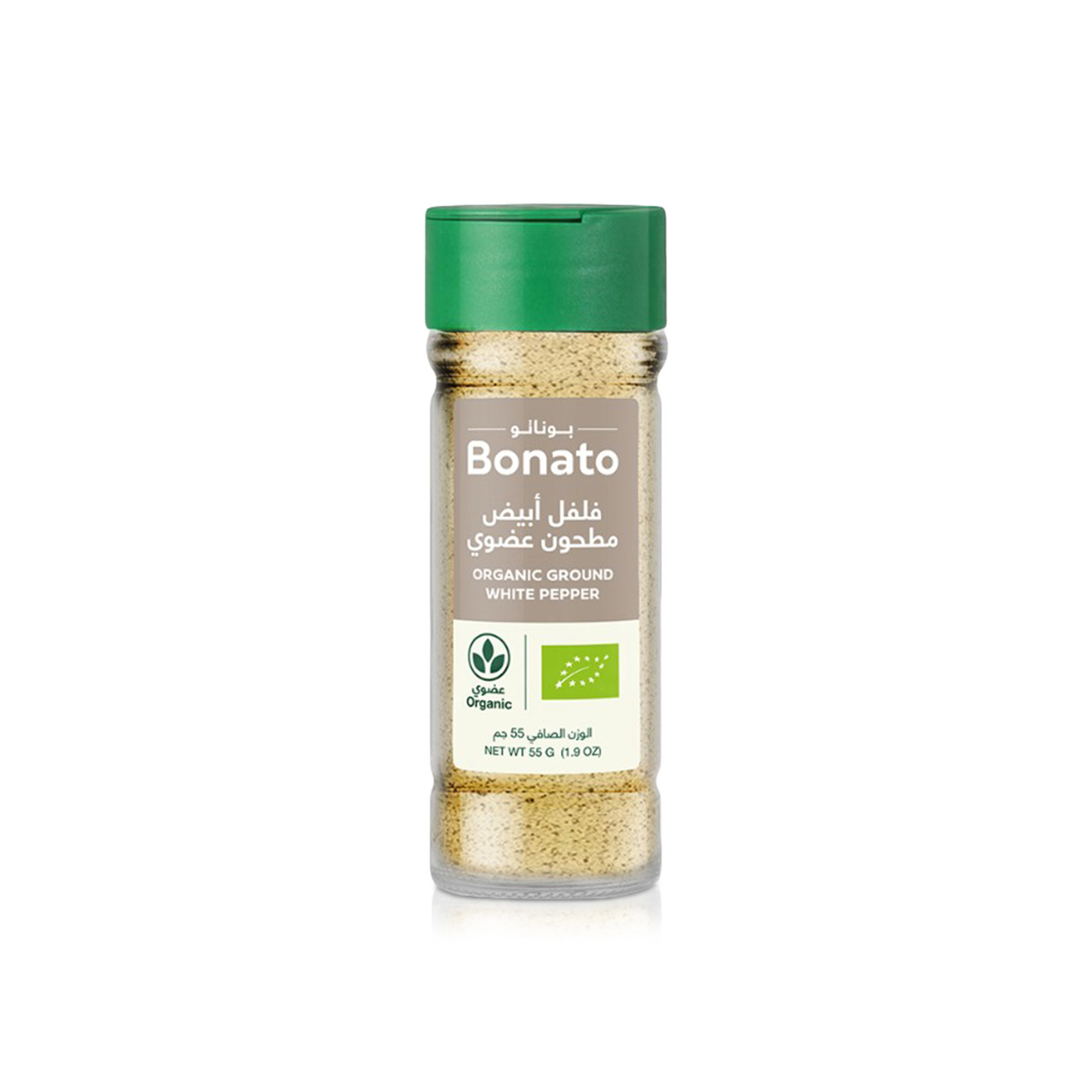 Bonato Organic Ground White Pepper 55g