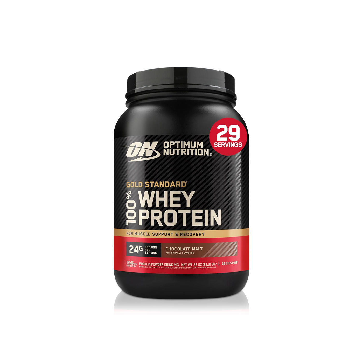 Optimum Nutrition Chocolate Malt Whey Protein Powder 907g