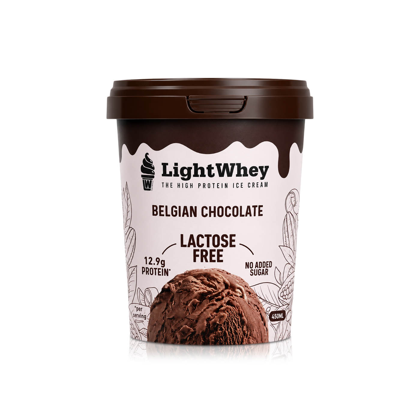 LightWhey Belgian Chocolate Ice Cream 450ml
