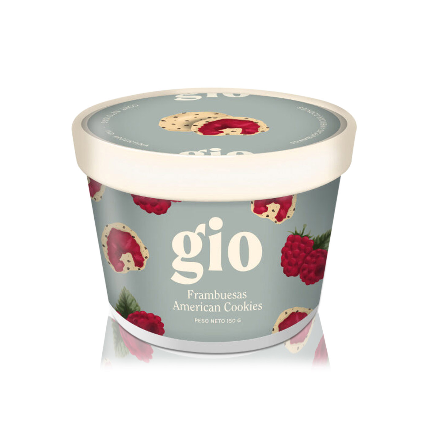 Gio Frozen Raspberries with American Cookies 150g