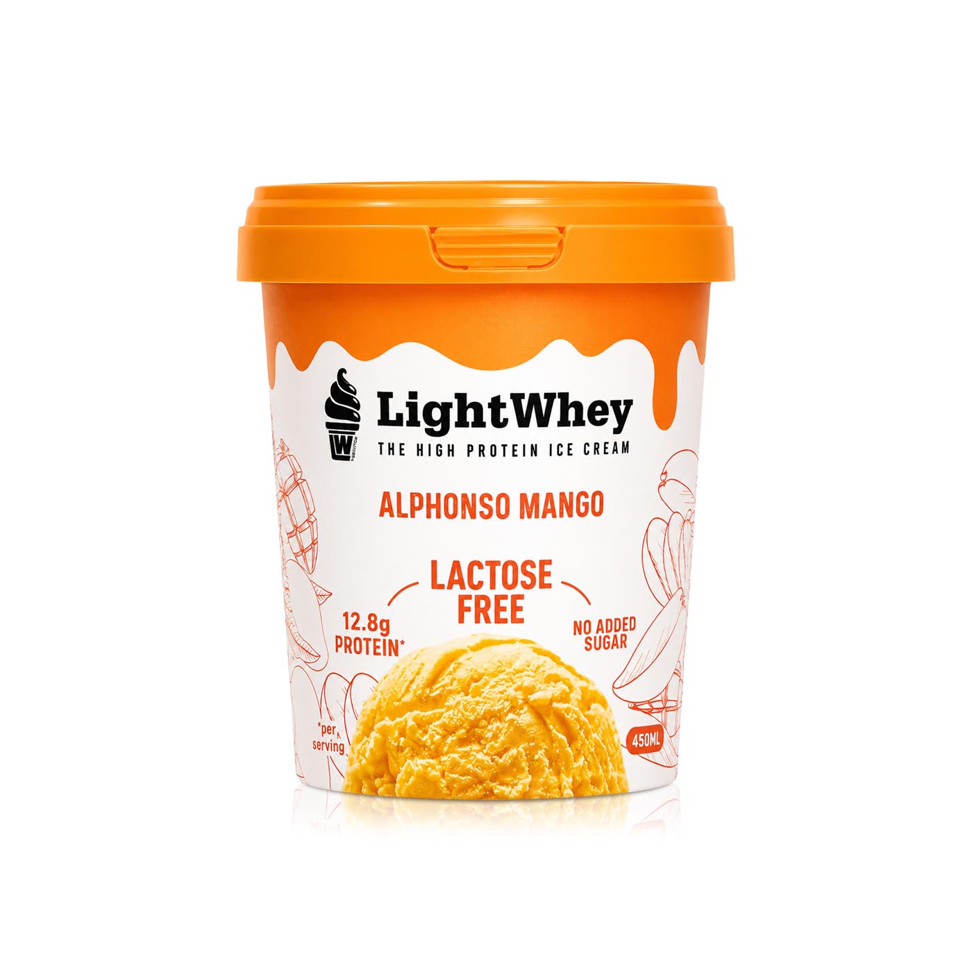 LightWhey Lactose Free Alphonso Mango Ice Cream 450ml
