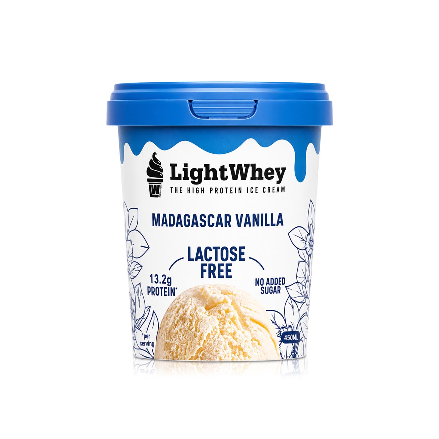 LightWhey Lactose Free Madagascar Vanilla Ice Cream 450ml