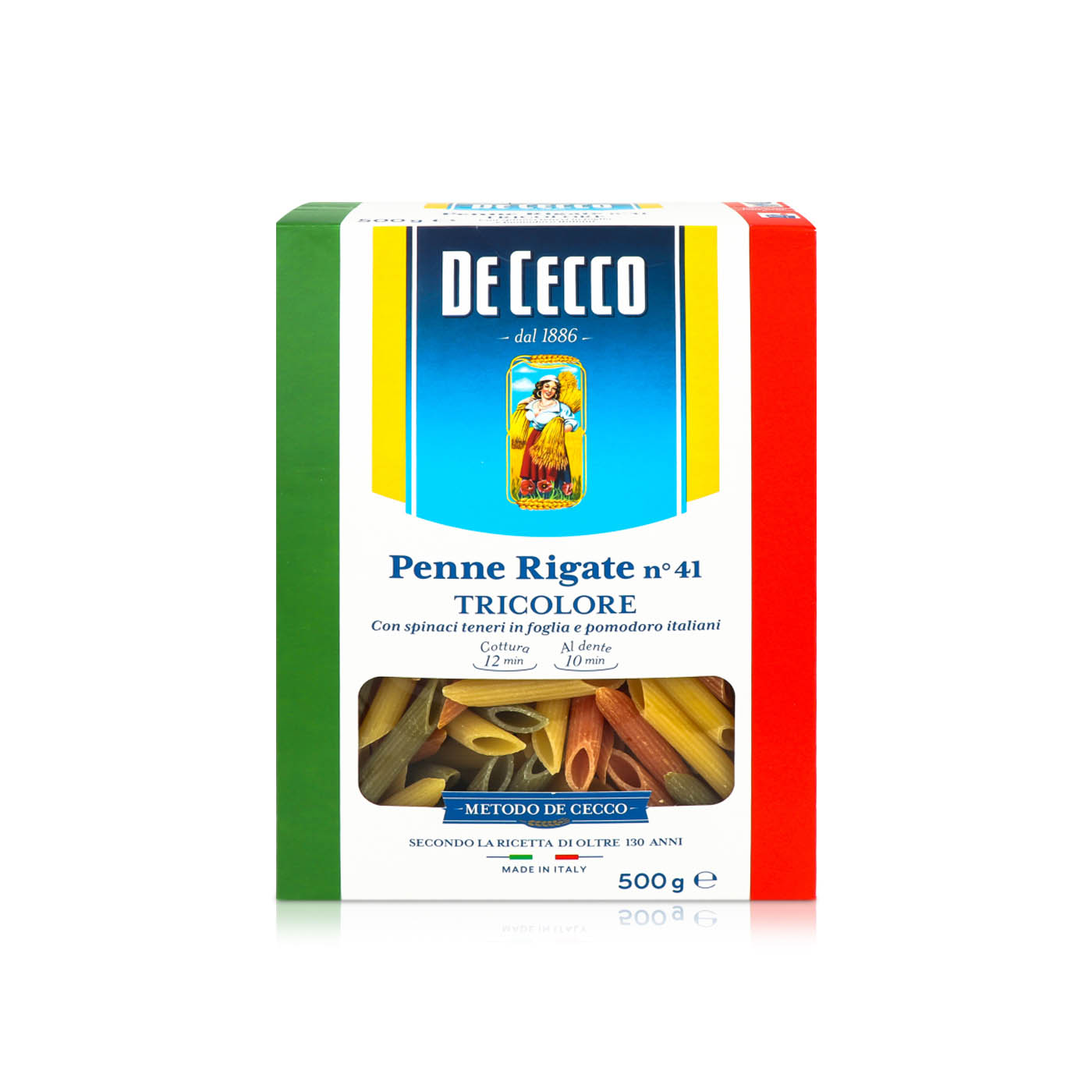 De Cecco Penne Rigate Tricolore No. 41 500gm