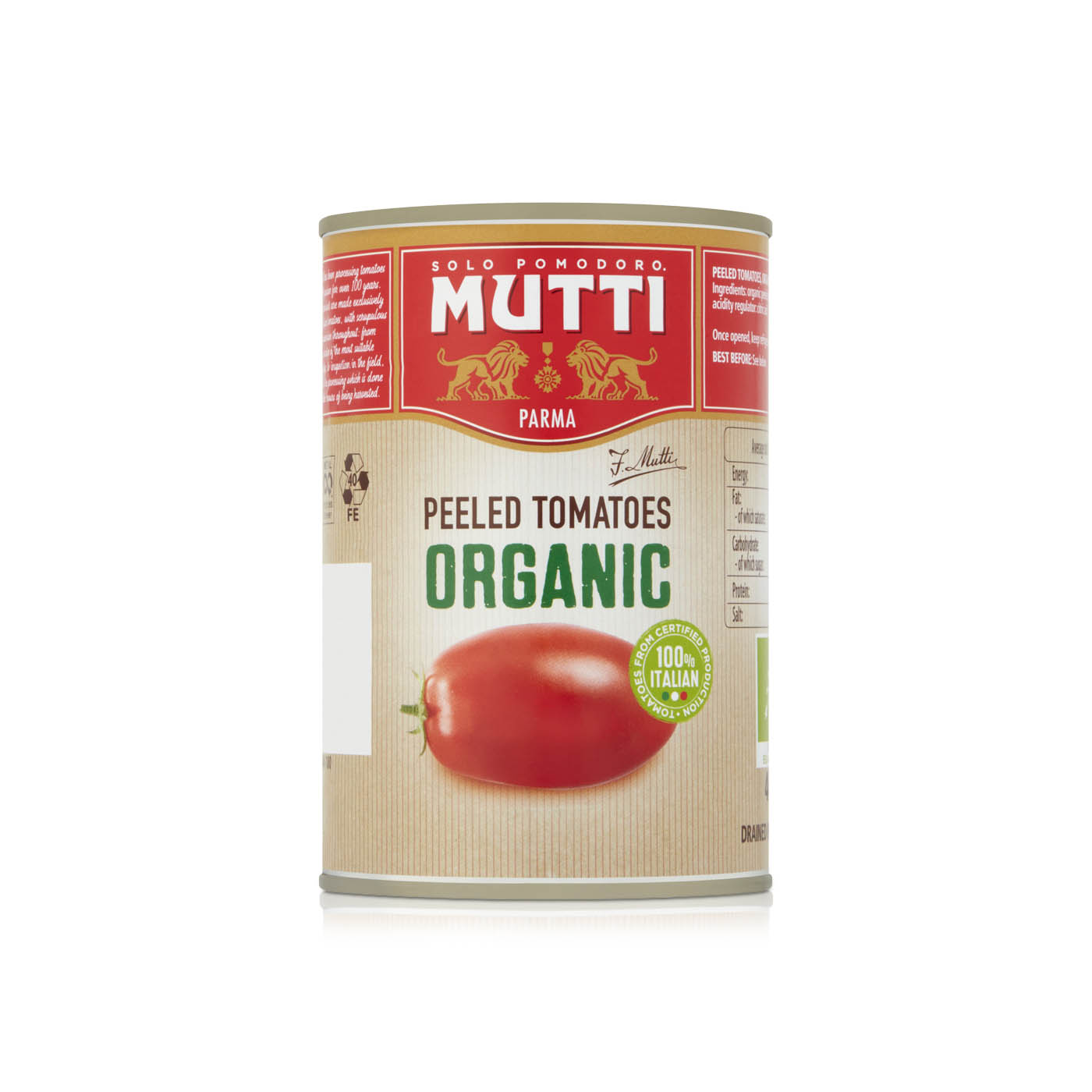 Mutti Organic Peeled Tomatoes 400g