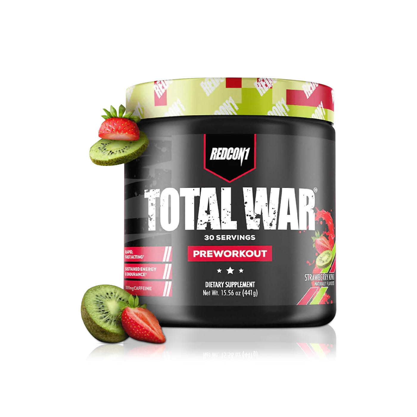 Redcon1 Total War Strawberry & Kiwi Pre Workout Supplement 447g