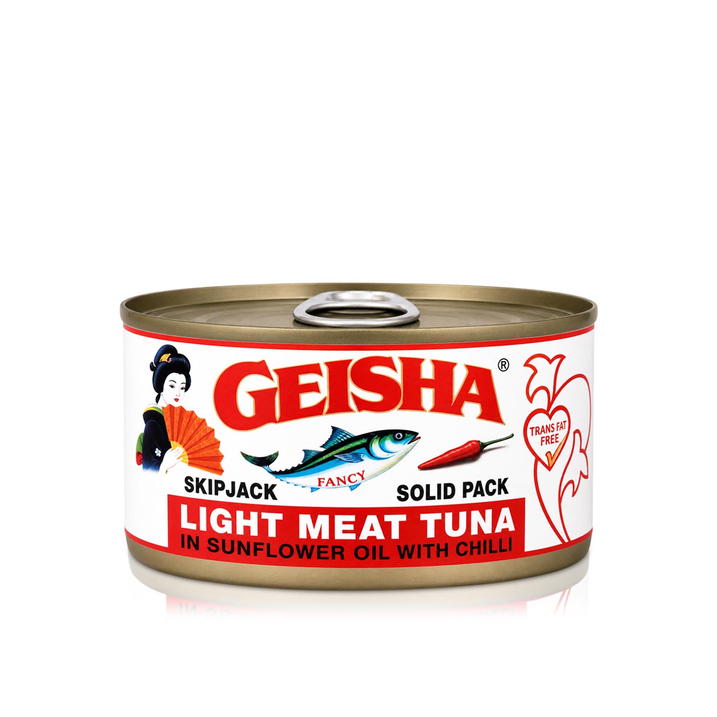 Geisha Light Meat Tuna with Chilli in Sunflower Oil 170g