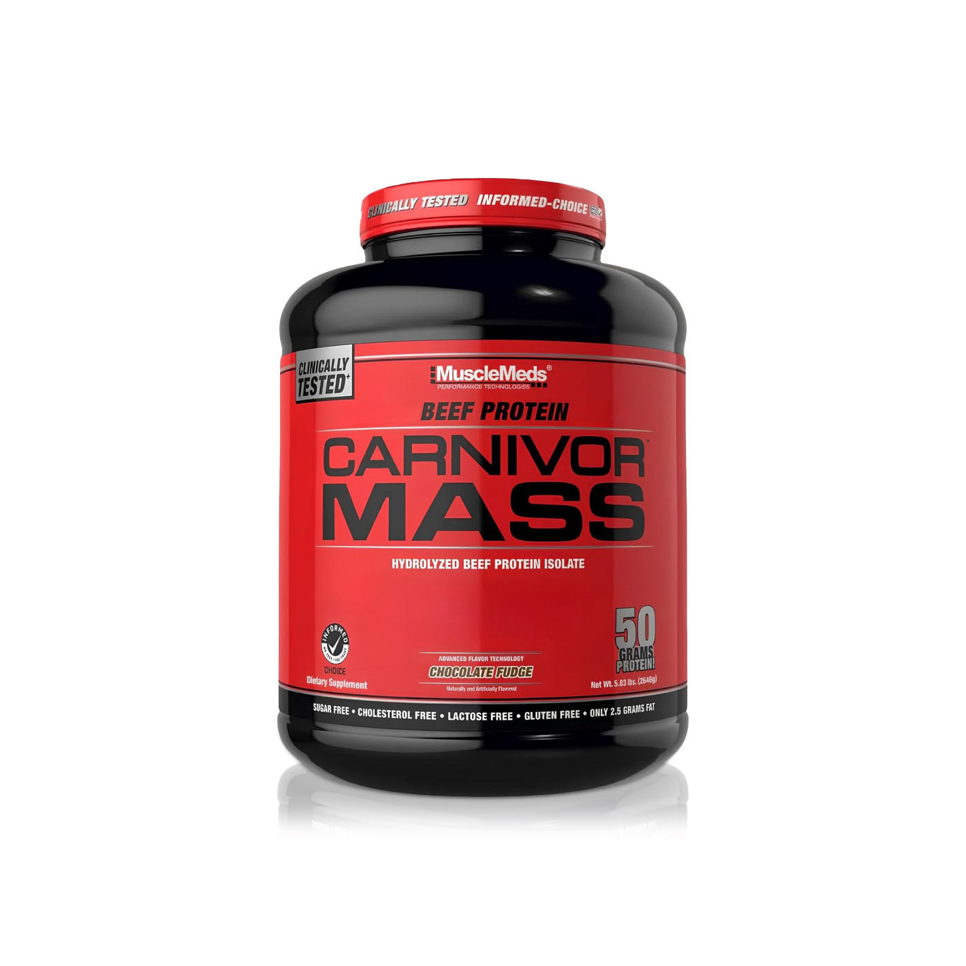 MuscleMeds Carnivor Mass Chocolate Fudge Beef Protein Isolate 2.64kg