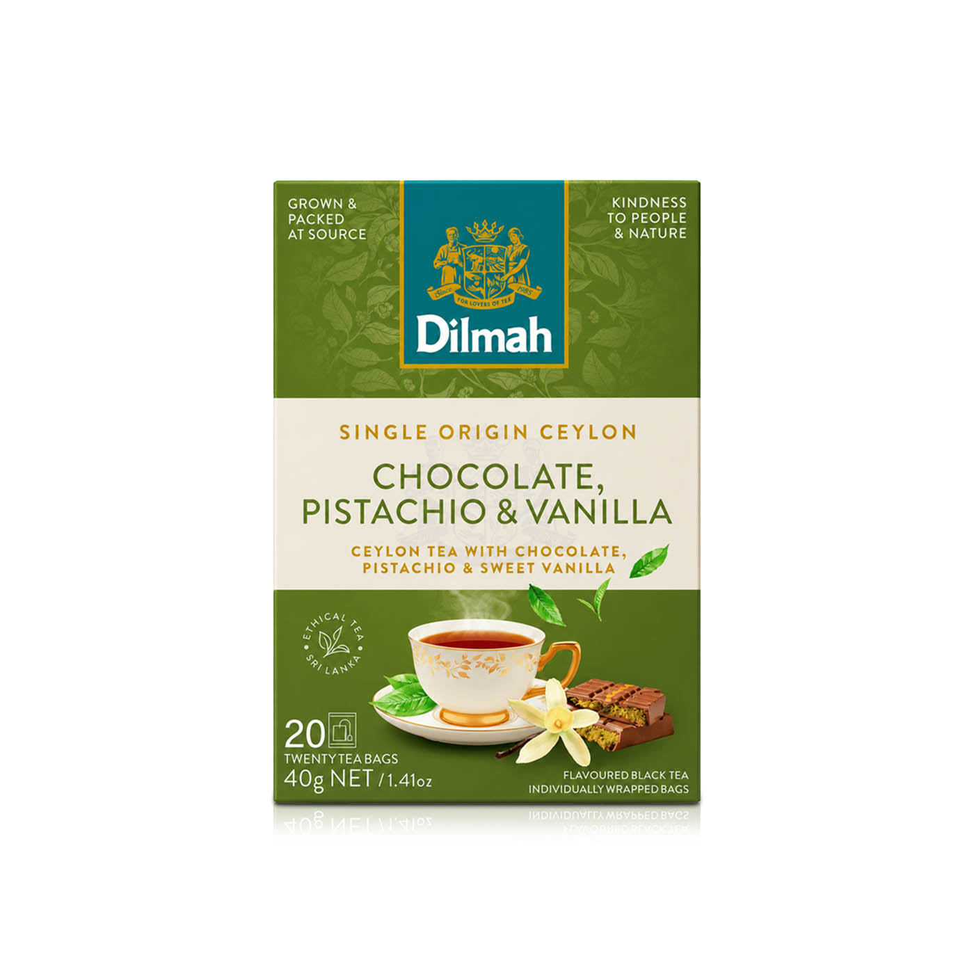Dilmah Chocolate, Pistachio & Vanilla Tea Bags x 20
