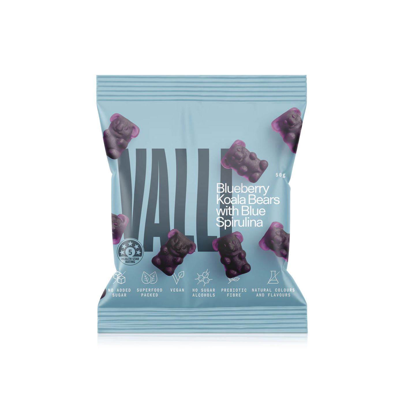 Valli Blueberry Koala Bears with Blue Spirulina 50g