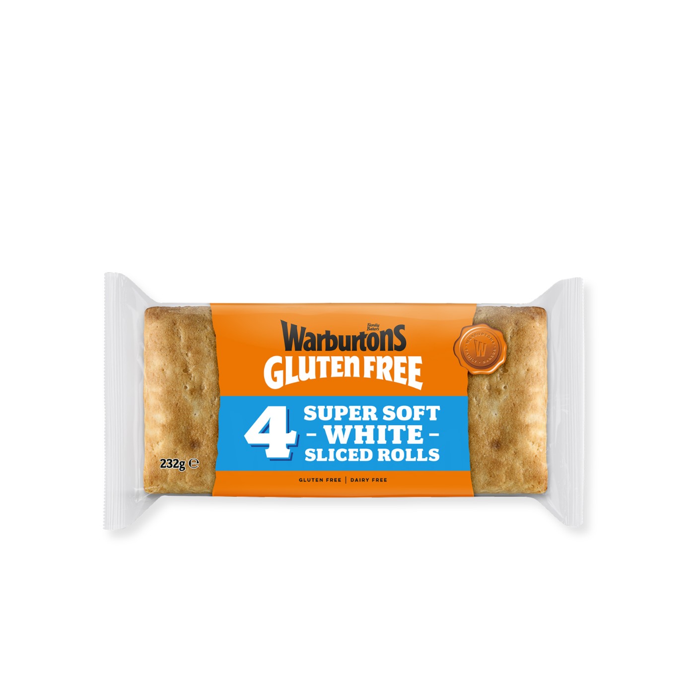 Warburtons Gluten Free White Square Rolls 232g