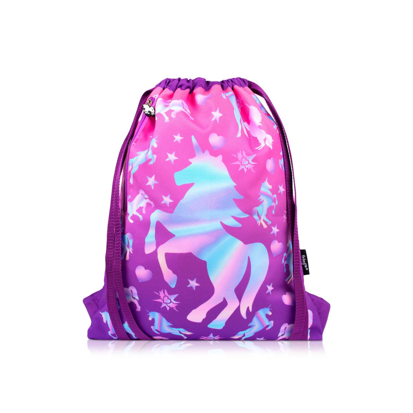 Fringoo Unicorn Ombre Drawstring Bag